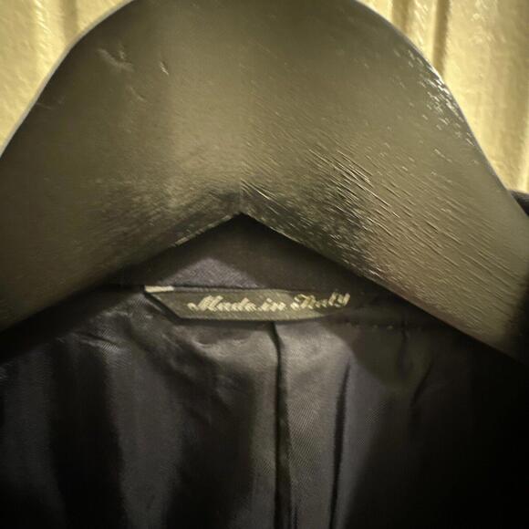 Canali Blazer Jacket Mens 50 it 40 us Black Casual Wool - Picture 3 of 8